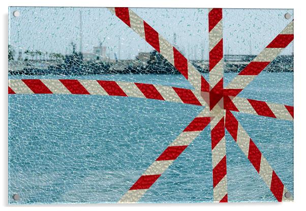 Broken glass in the harbour Acrylic by Jose Manuel Espigares Garc
