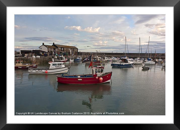 Lyme Regis Harbour Framed Mounted Print by Graham Custance