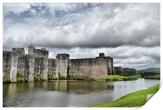 Caerphilly Castle Print by Alexia Miles