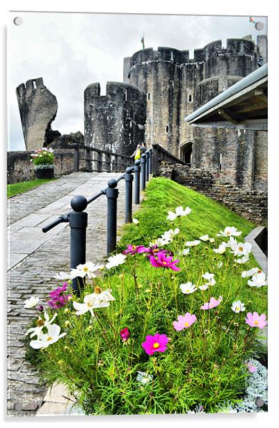 Caerphilly Castle 2 Acrylic by Alexia Miles