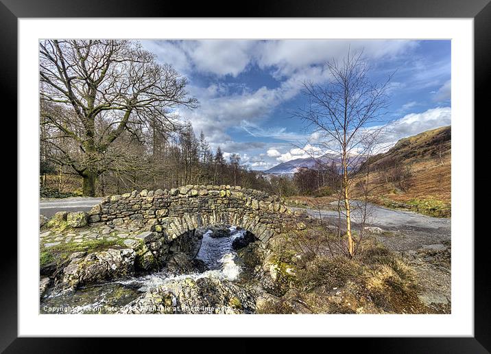 Ashness Bridge towards Skidaw Framed Mounted Print by Kevin Tate