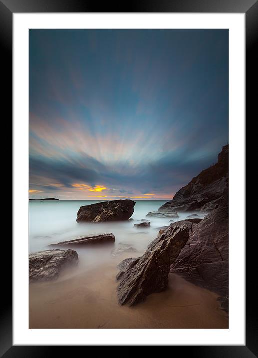 Lust Glaze Cove at Sunset - Long Exposure Framed Mounted Print by Jonathan Swetnam