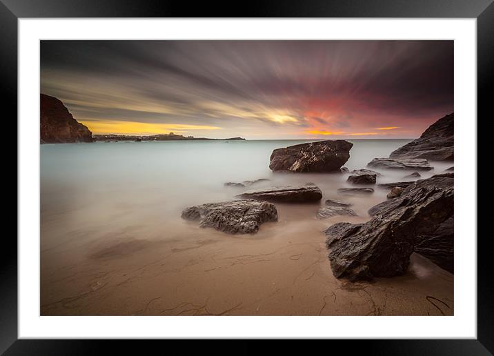 Lust Glaze Cove at Sunset - Long Exposure Framed Mounted Print by Jonathan Swetnam