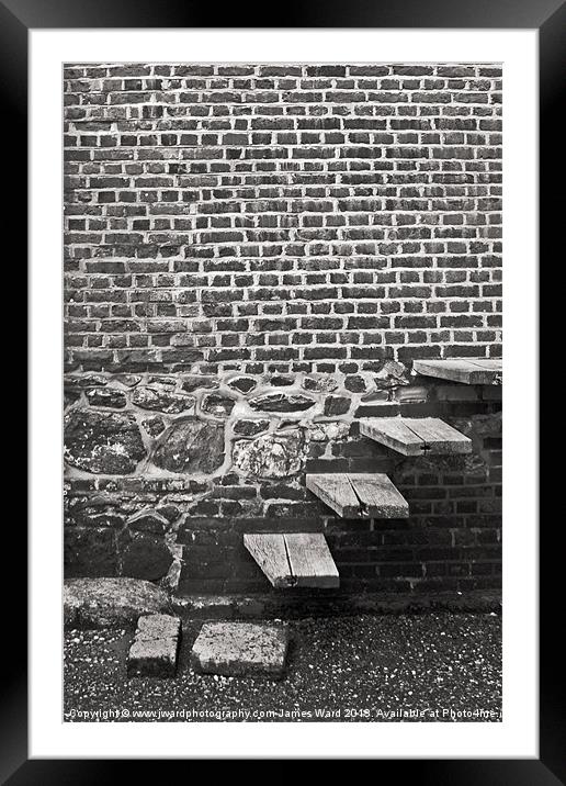 Steps in the Wall Framed Mounted Print by James Ward