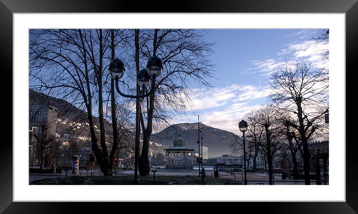 The Bergen band stand Framed Mounted Print by John Boekee