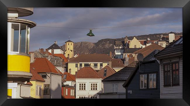 Bergen street Framed Print by John Boekee