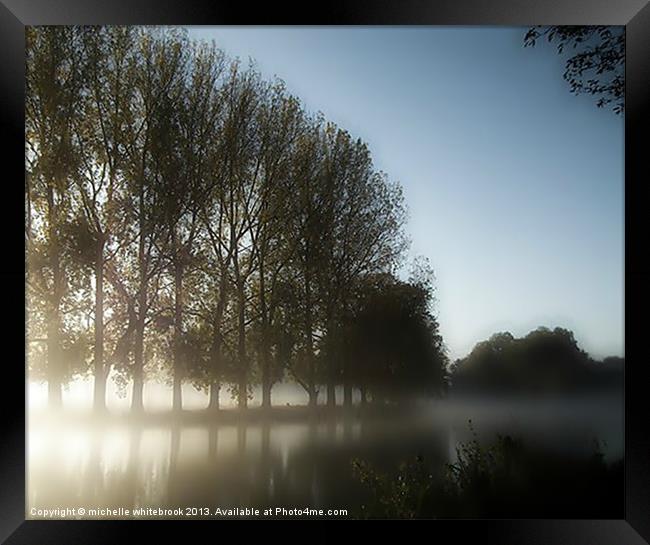 Morning mist Framed Print by michelle whitebrook