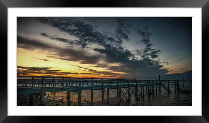 Sunset at Yarmouth over the pier Framed Mounted Print by Ian Johnston  LRPS