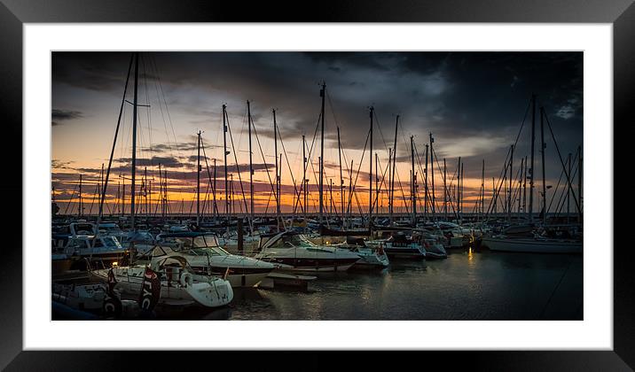 sailboat sunset Framed Mounted Print by Ian Johnston  LRPS