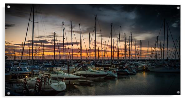 sailboat sunset Acrylic by Ian Johnston  LRPS
