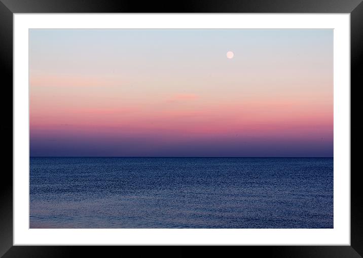 Ocean Sunset Horizon Framed Mounted Print by Anthony Michael 