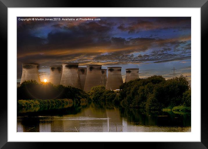 Ferrybridge Power Station Sunset Framed Mounted Print by K7 Photography