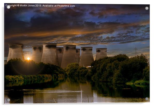 Ferrybridge Power Station Sunset Acrylic by K7 Photography