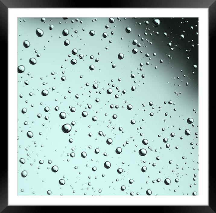 Rain on a pane Framed Mounted Print by Mal Taylor Photography