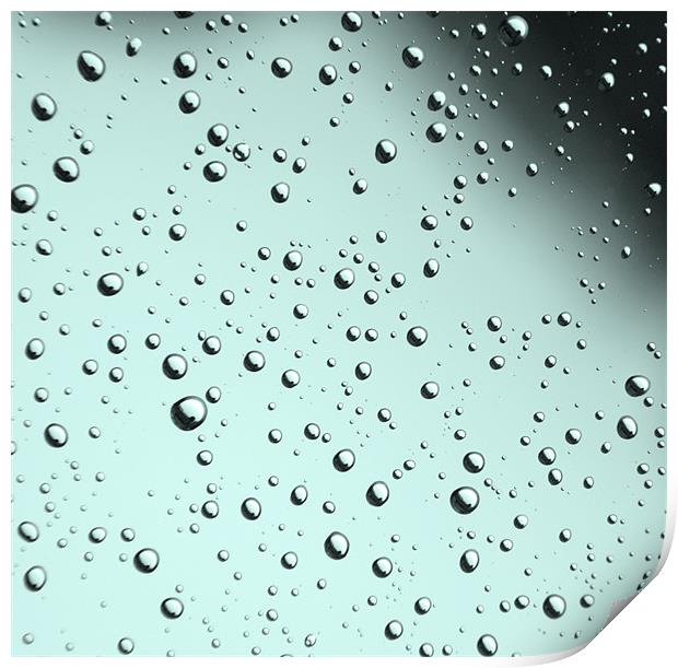 Rain on a pane Print by Mal Taylor Photography