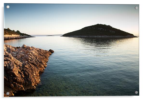 Cunski coastline at sunrise, Losinj Island Acrylic by Ian Middleton