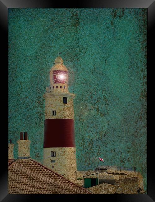 Gibraltar Lighthouse Framed Print by Fine art by Rina