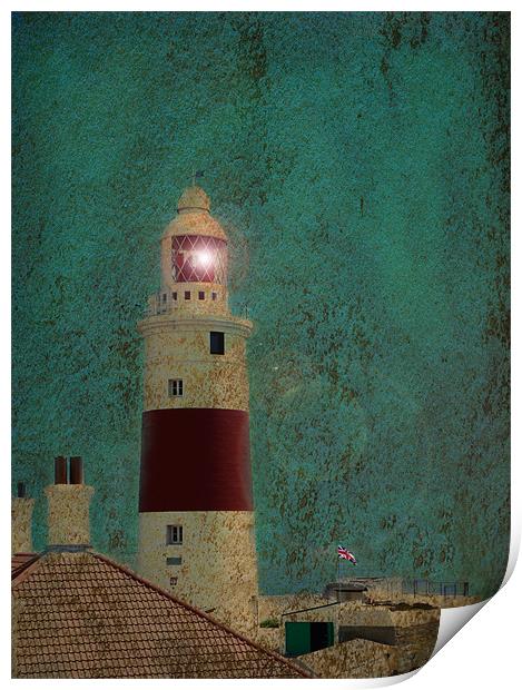 Gibraltar Lighthouse Print by Fine art by Rina