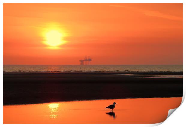 Ainsdale Sunset Print by Roger Green