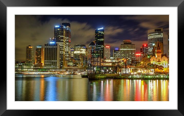 Sydney Circular Quay Framed Mounted Print by peter tachauer
