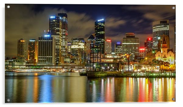 Sydney Circular Quay Acrylic by peter tachauer