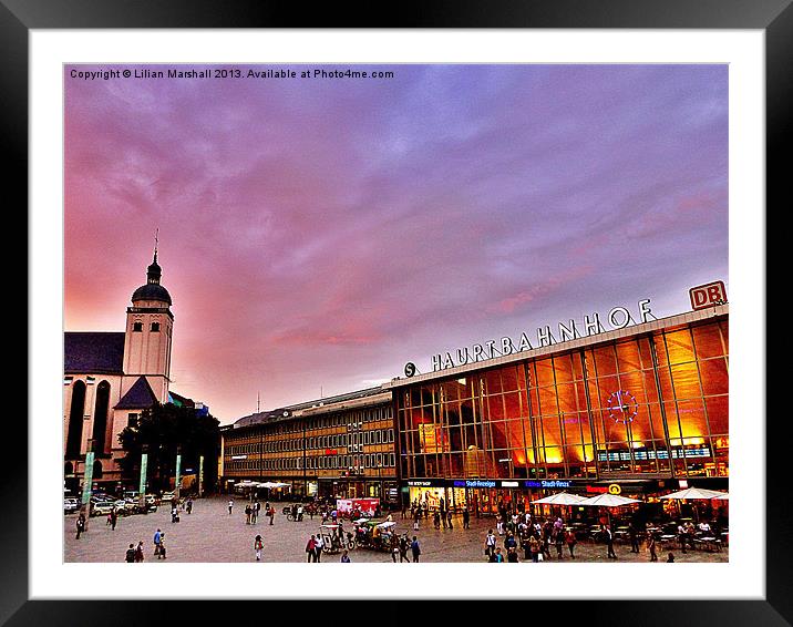Cologne Central station. Framed Mounted Print by Lilian Marshall