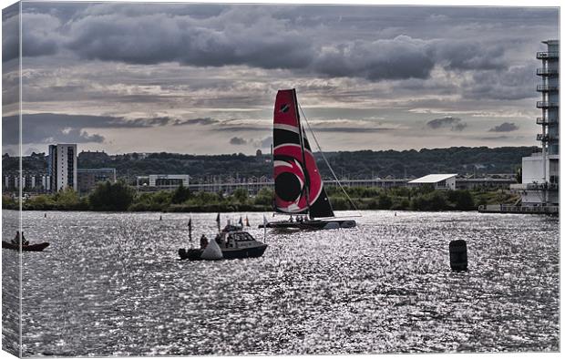 Extreme 40 Team Alinghi Canvas Print by Steve Purnell