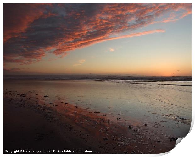 Red Sky A Print by Mark Langworthy