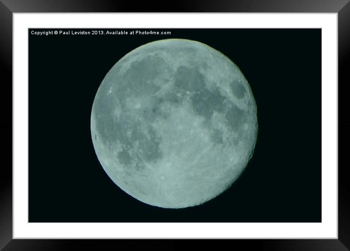 Blue Moon August 2013 Framed Mounted Print by Paul Leviston