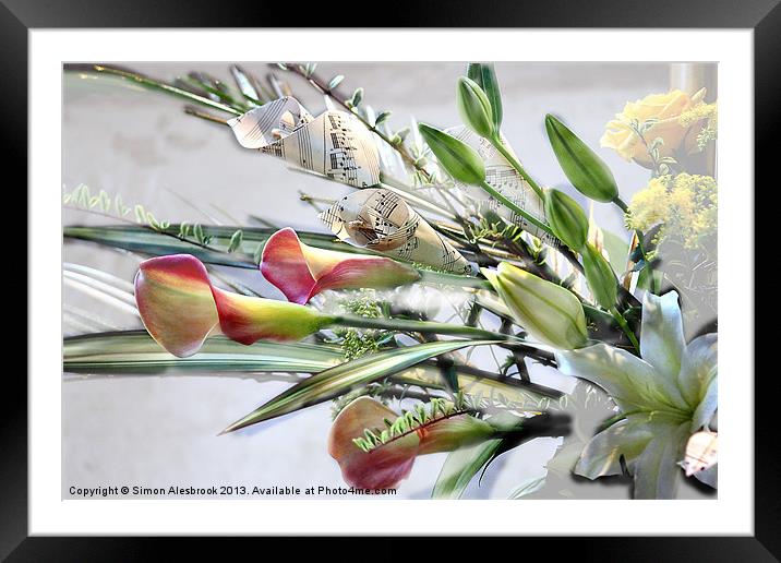 Flower display/still life Framed Mounted Print by Simon Alesbrook