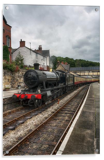 Steam Train Acrylic by Ian Mitchell