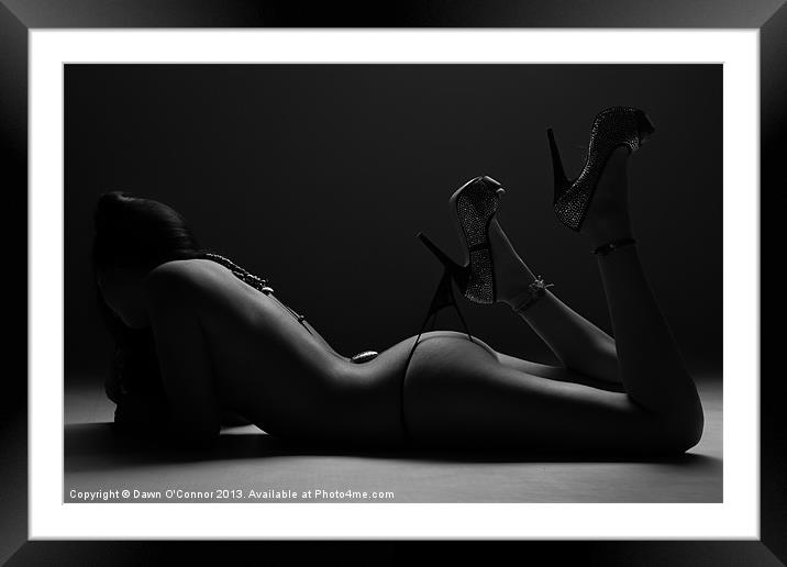 Boudoir Shoot Photography Framed Mounted Print by Dawn O'Connor