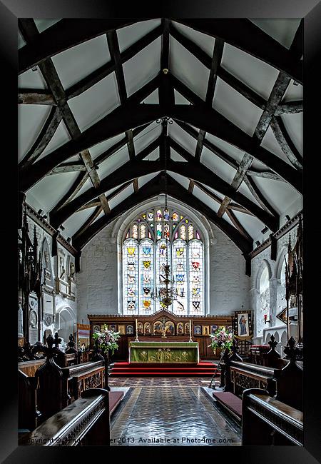 Whalley Parish Church interior Framed Print by Sandra Pledger