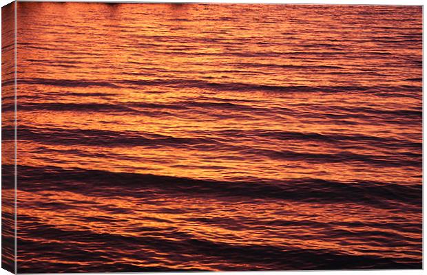 Sunset Waves Canvas Print by Hemmo Vattulainen