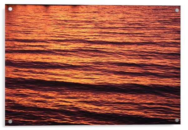 Sunset Waves Acrylic by Hemmo Vattulainen
