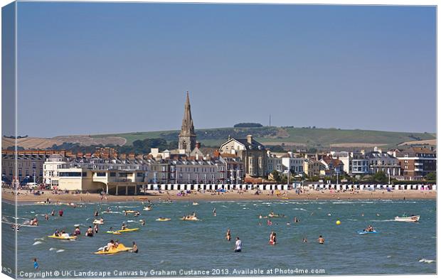 Weymouth Seafront Canvas Print by Graham Custance