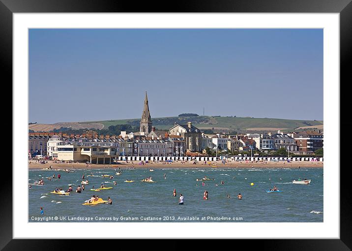 Weymouth Seafront Framed Mounted Print by Graham Custance