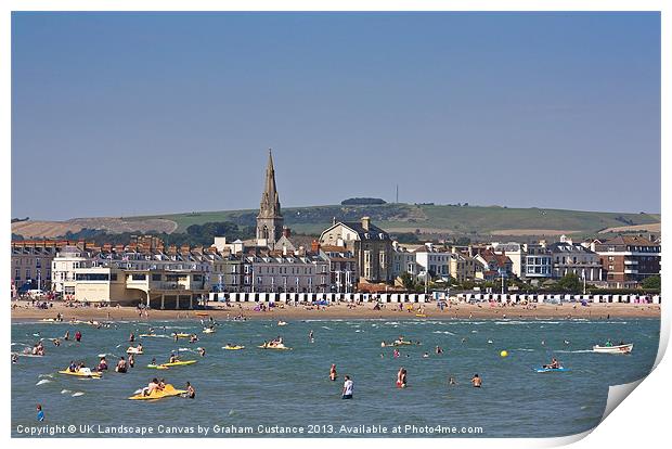 Weymouth Seafront Print by Graham Custance