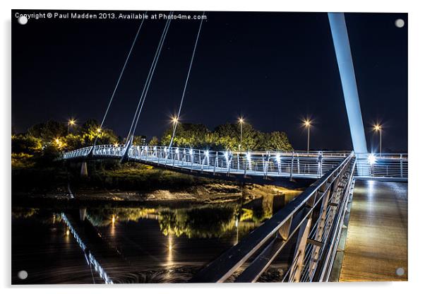 Millenium Bridge - Lancaster Acrylic by Paul Madden