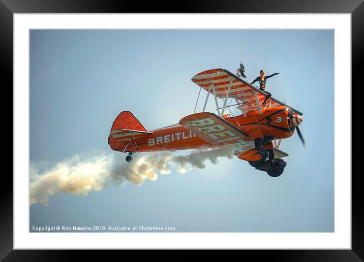 The Wing Walker Framed Mounted Print by Rob Hawkins