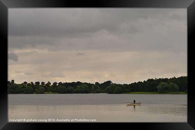 Fishing on Pitsford Water Framed Print by graham young