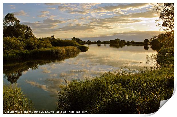 Marsworth Reservoir Print by graham young