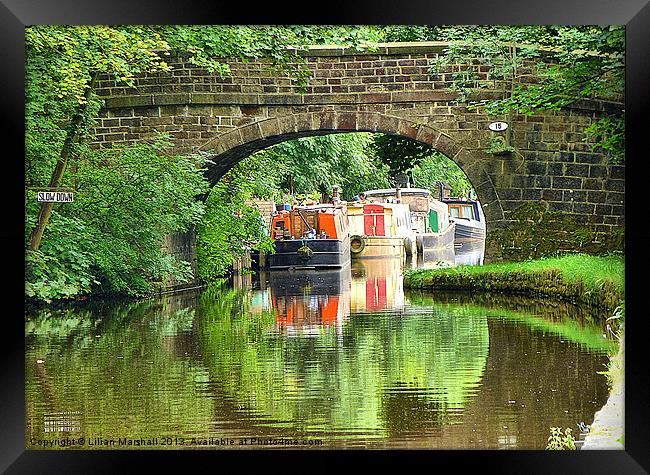 Bridge No 15 on the Rochdale Canal. Framed Print by Lilian Marshall