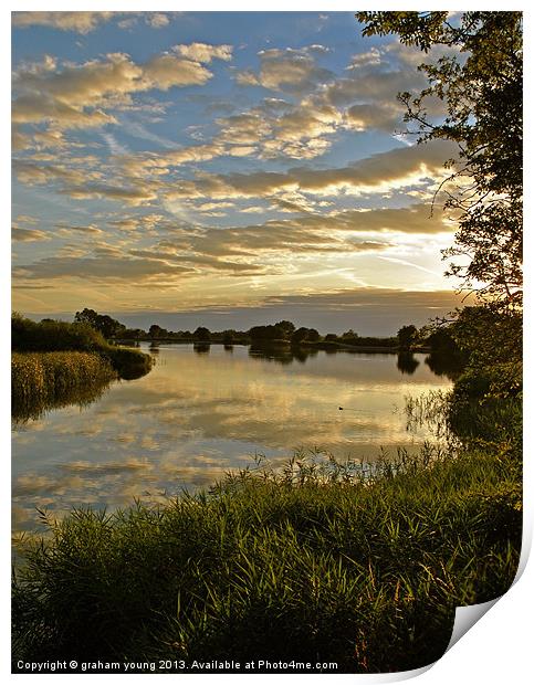 Marsworth Sunset Print by graham young