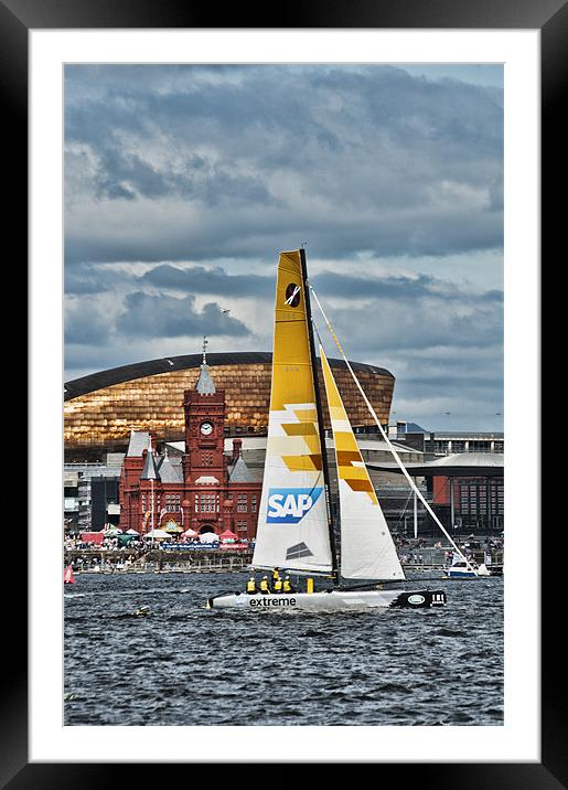 Extreme 40 Team SAP Extreme Sailing Framed Mounted Print by Steve Purnell