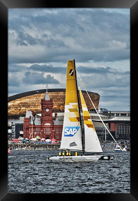 Extreme 40 Team SAP Extreme Sailing Framed Print by Steve Purnell