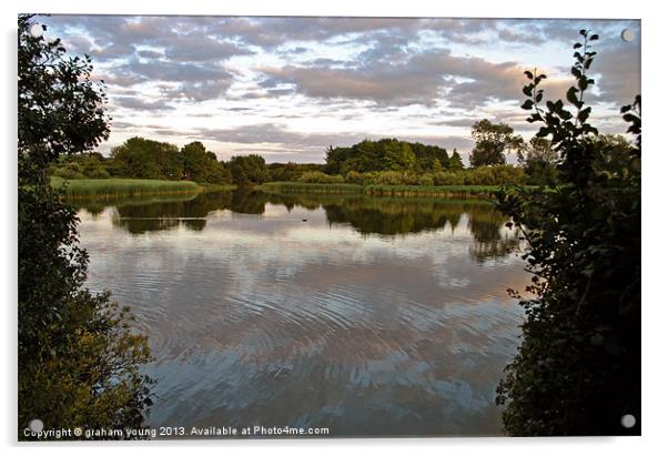 Evening Time at Marsworth reservoir Acrylic by graham young