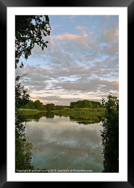 Marsworth Sunset Framed Mounted Print by graham young