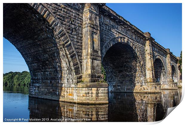 Aqueduct over the River Lune Print by Paul Madden