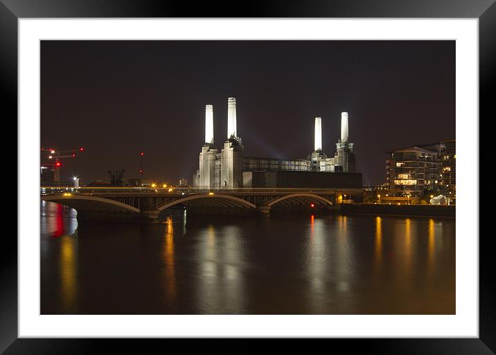 Battersea Power Station London Framed Mounted Print by David French
